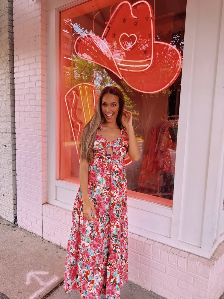 Hamptons Tie-Shoulder Maxi Dress